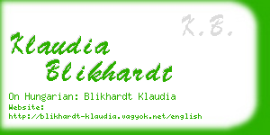 klaudia blikhardt business card